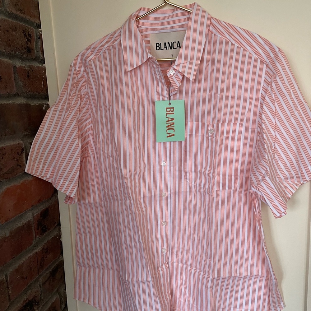 BLANCA Callie Shirt in Orange Stripe | OS